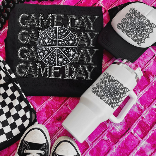 Rhinestone Game Day Basketball