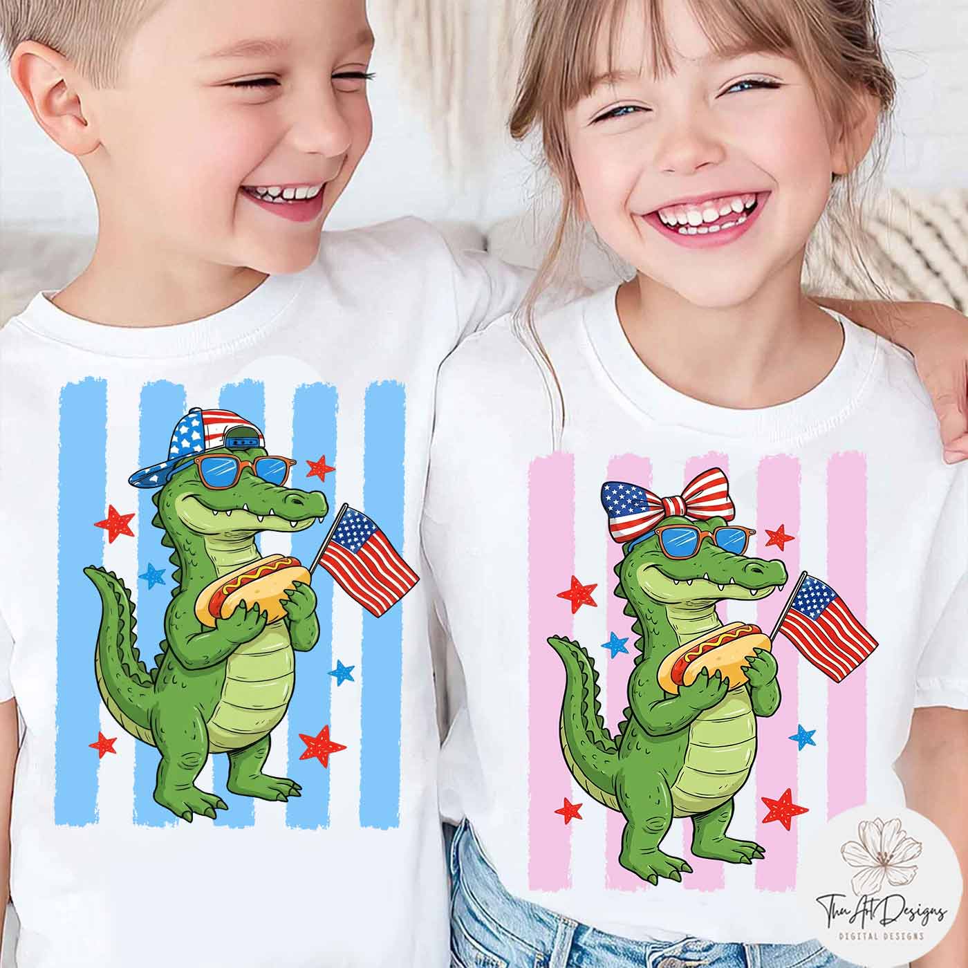 4th of July Gator Boy Blue