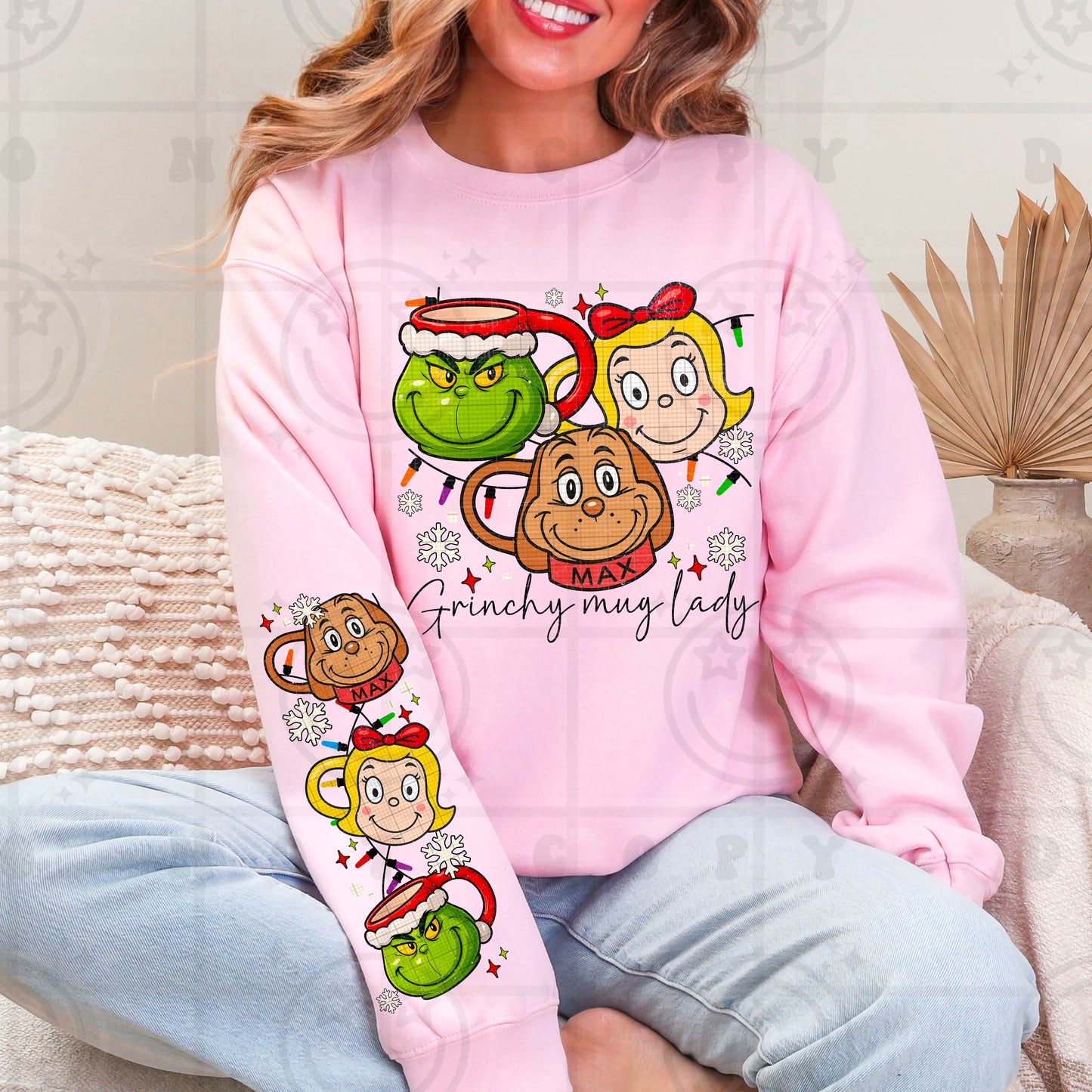 GRINCHY MUG LADY (SLEEVE DESIGN ONLY)