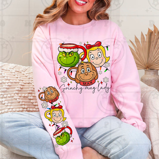 GRINCHY MUG LADY (SLEEVE DESIGN ONLY)