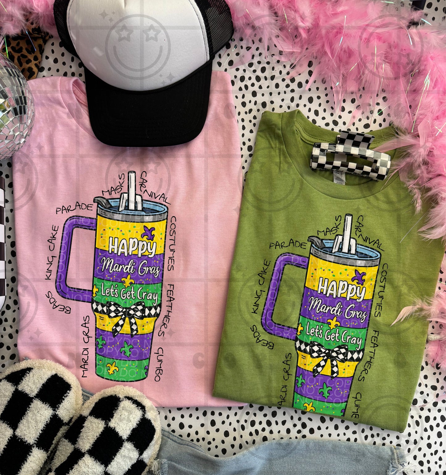 HAPPY MARDI GRAS TUMBLER