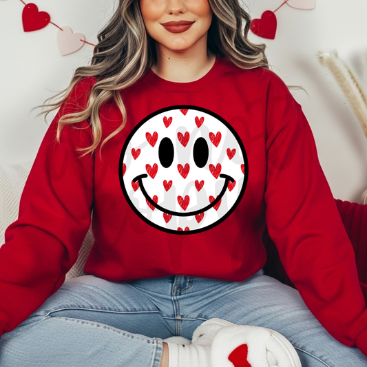RED HEARTS SMILEY