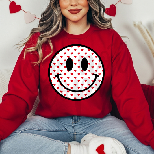 RED HEARTS SMILEY