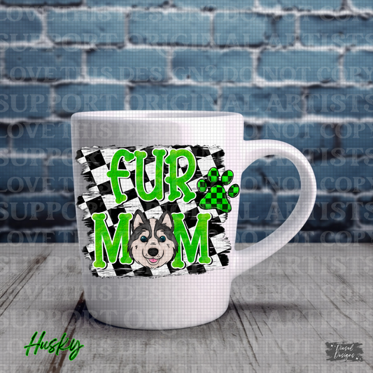 Fur Mom-Green Husky
