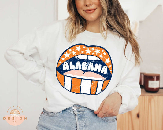 Alabama orange blue white mouth
