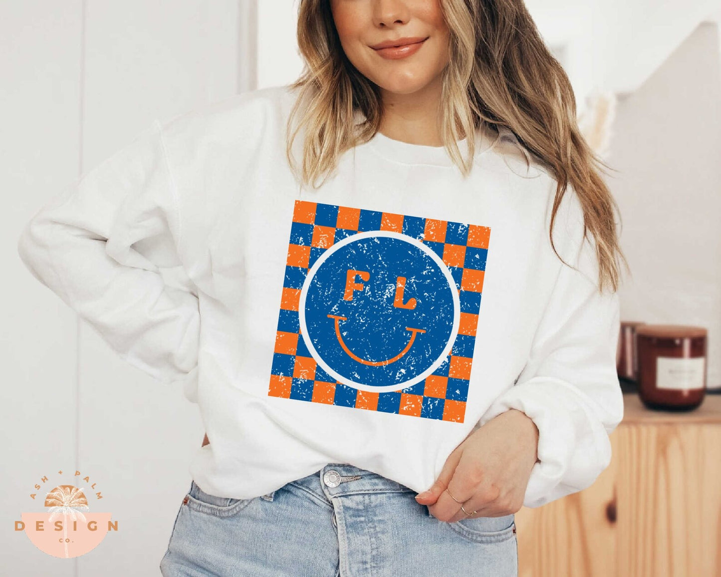 Florida blue orange checkered