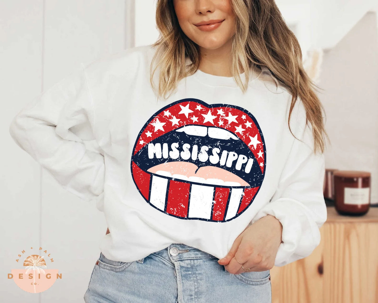 Mississippi red white blue mouth