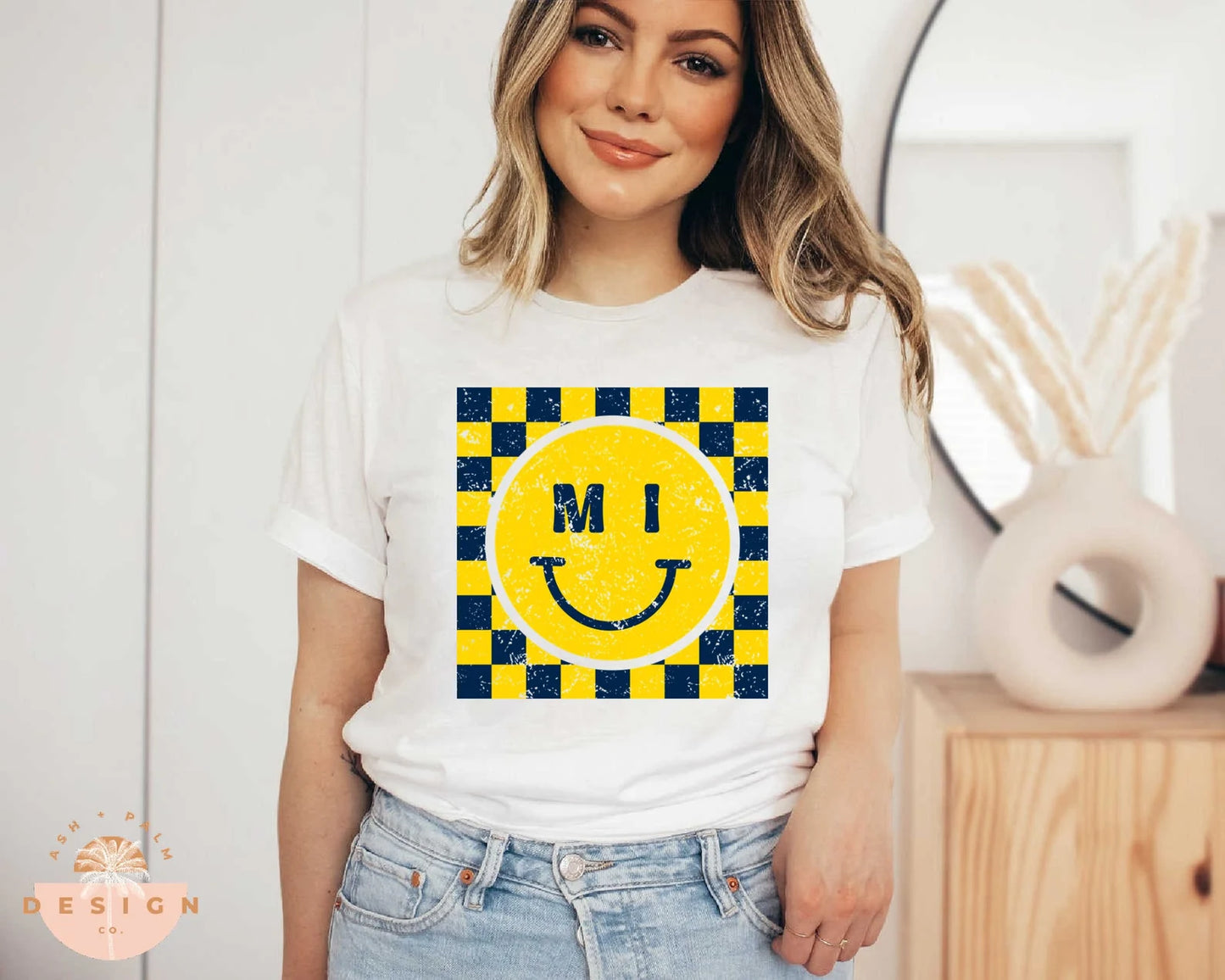 Michigan blue yellow checkered
