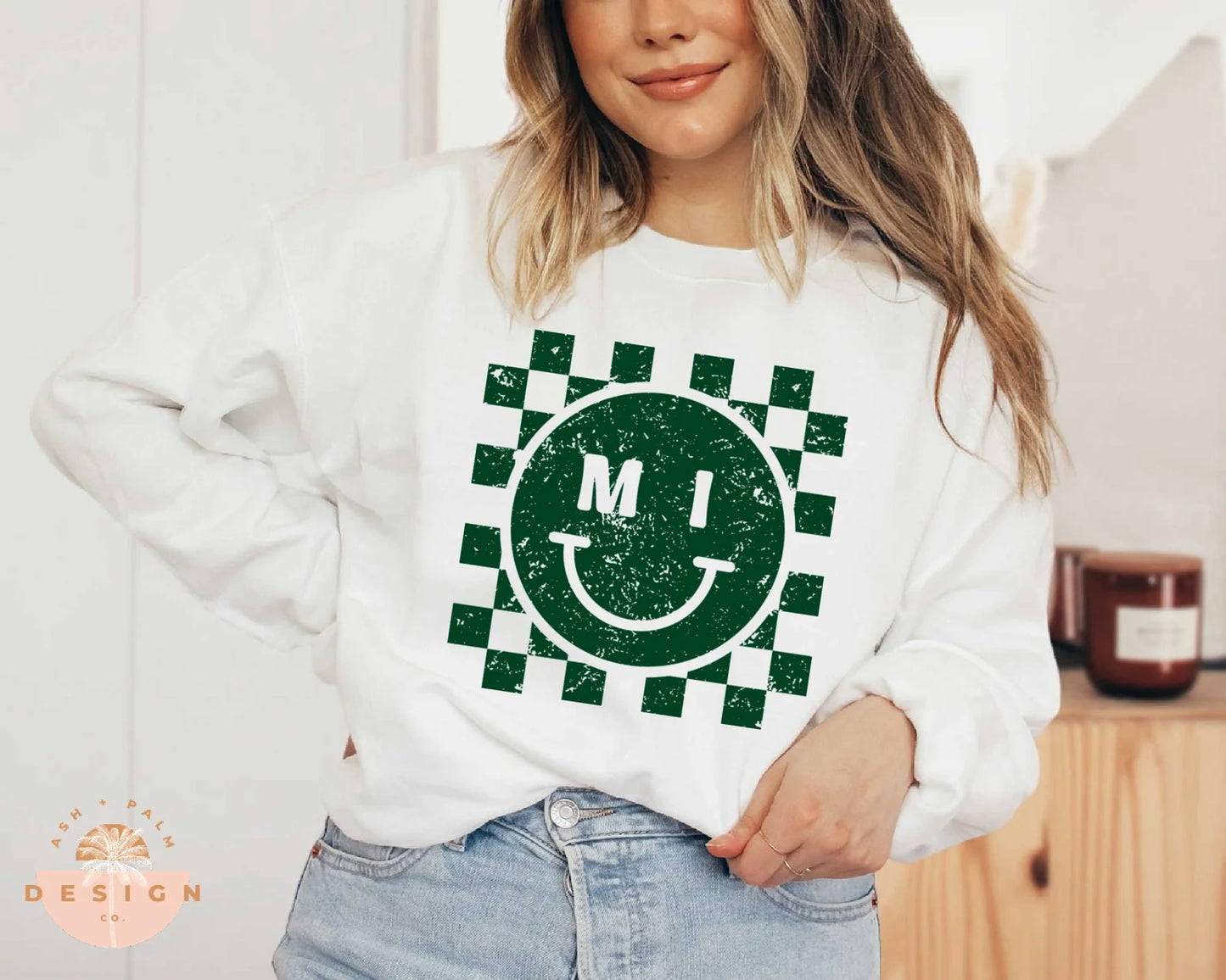 Michigan green white checkered