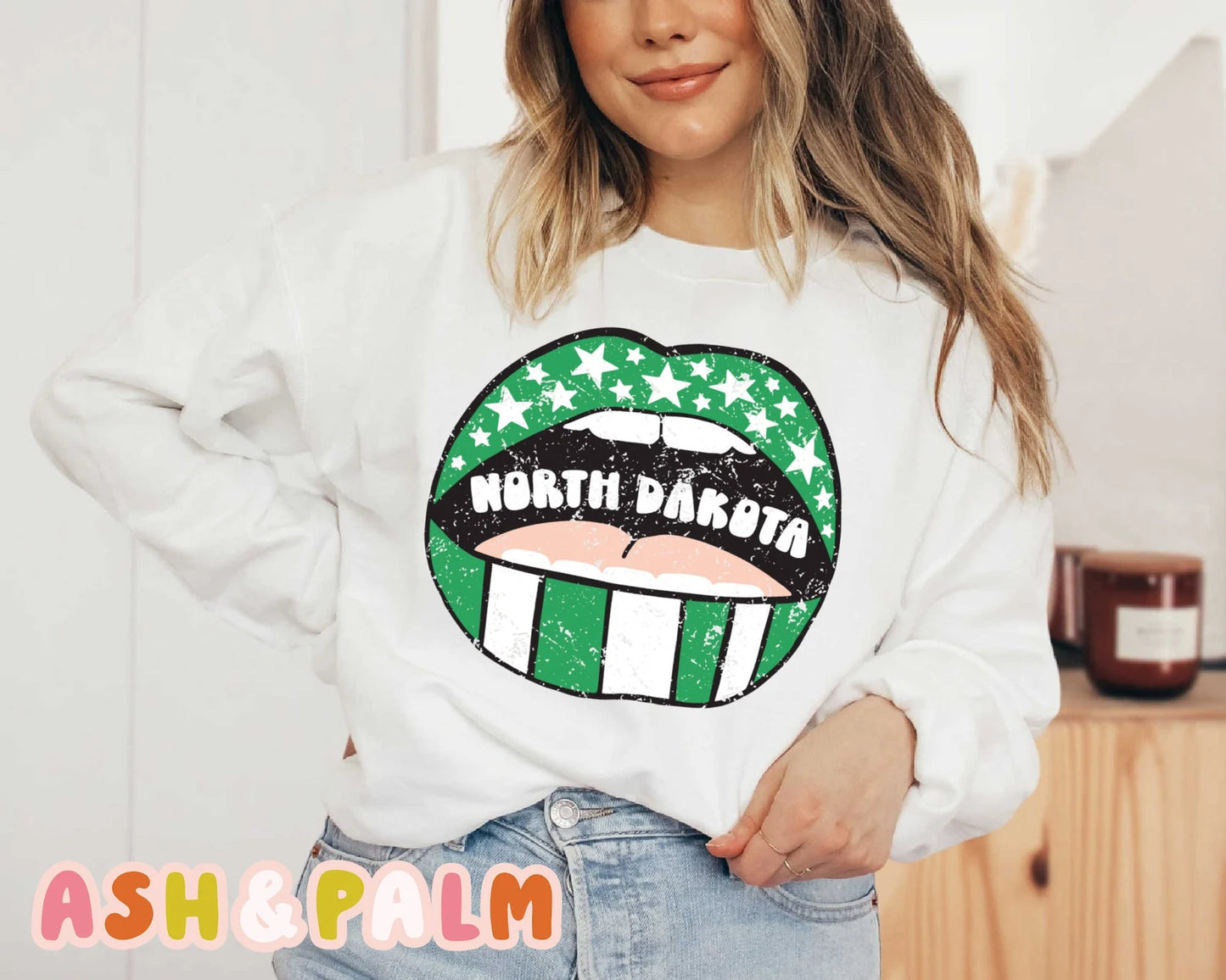 North Dakota green white
