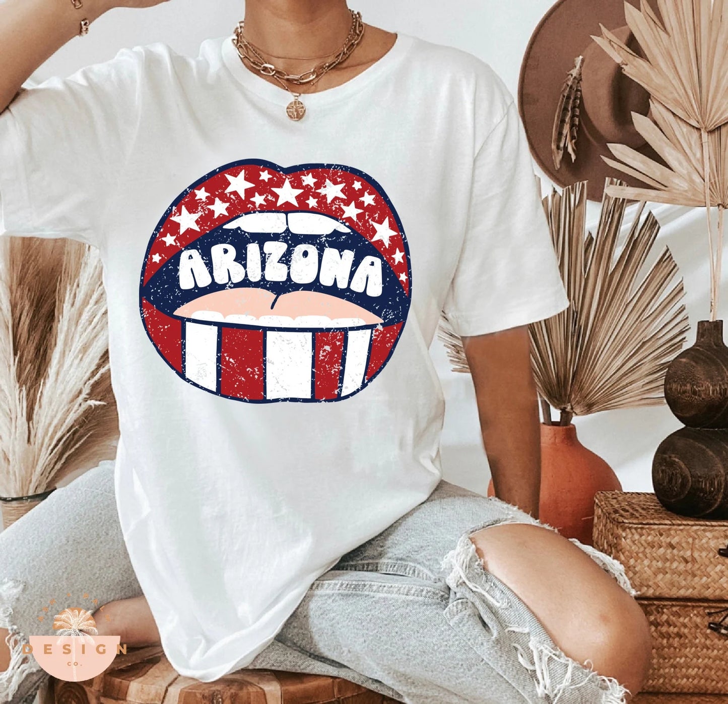 Arizona red white blue mouth
