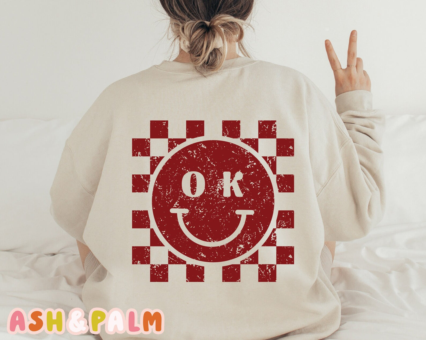 Oklahoma red white checkered