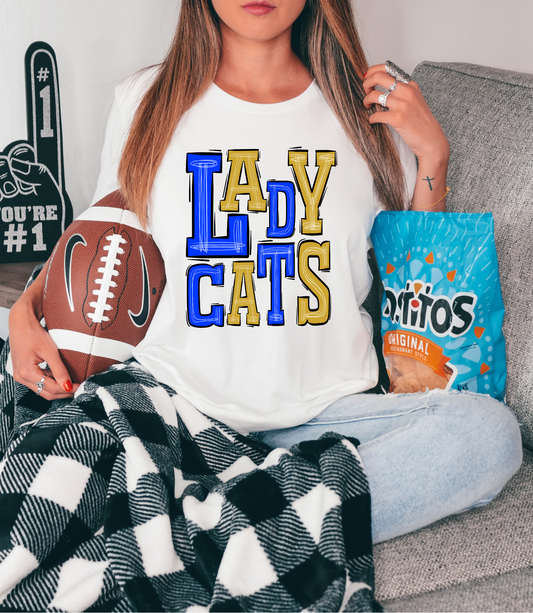 Lady Cats Gold and Blue