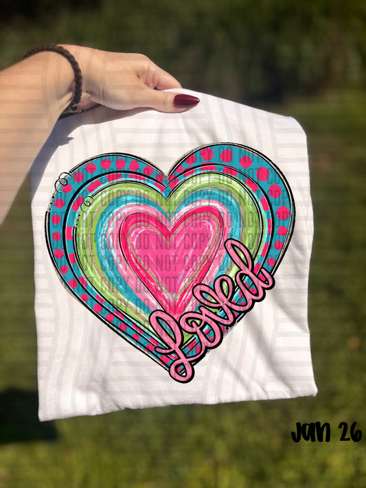 LOVED COLORFUL HEARTS