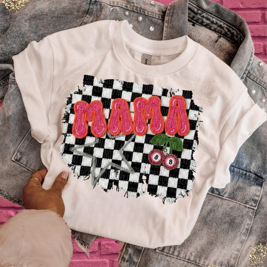 mama crochet checkered collage