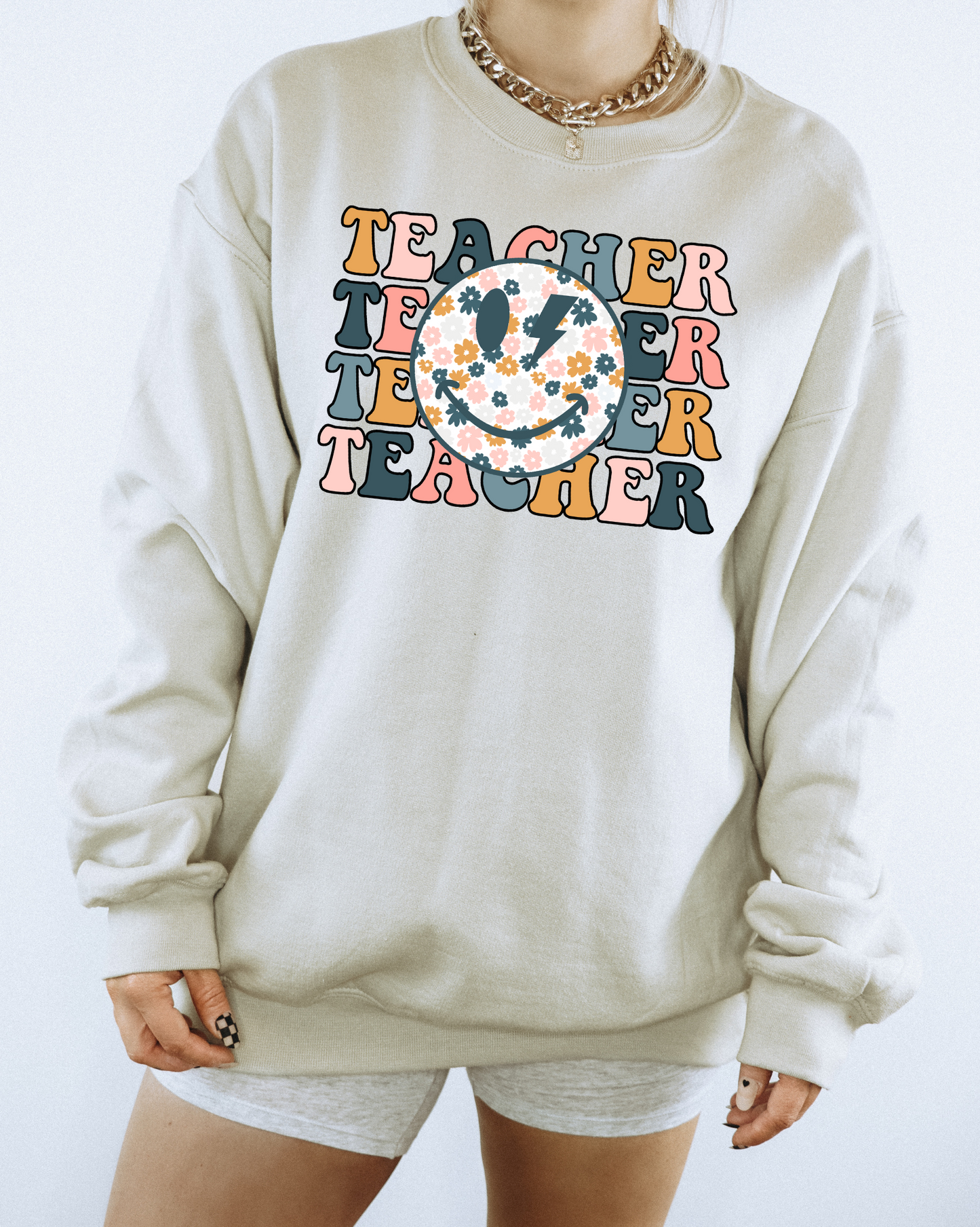 Teacher-Floral Smiley