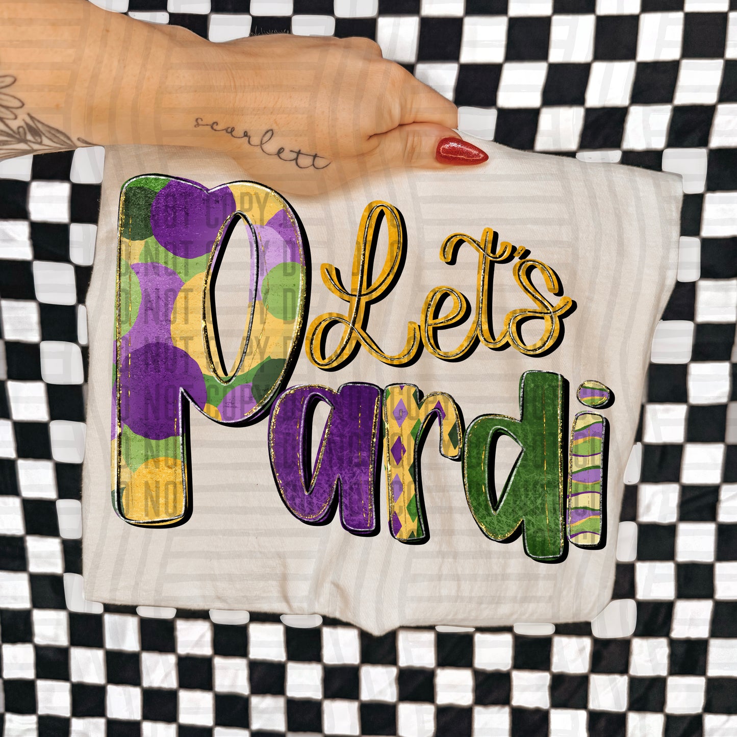 LET'S PARDI GREEN, PURPLE & YELLOW