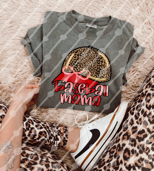 Baseball Mama Leopard Cap