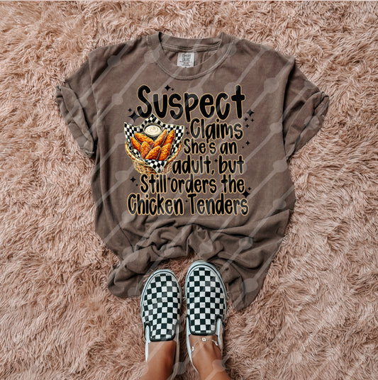 Suspect claims she an adult, but still orders the chicken tenders