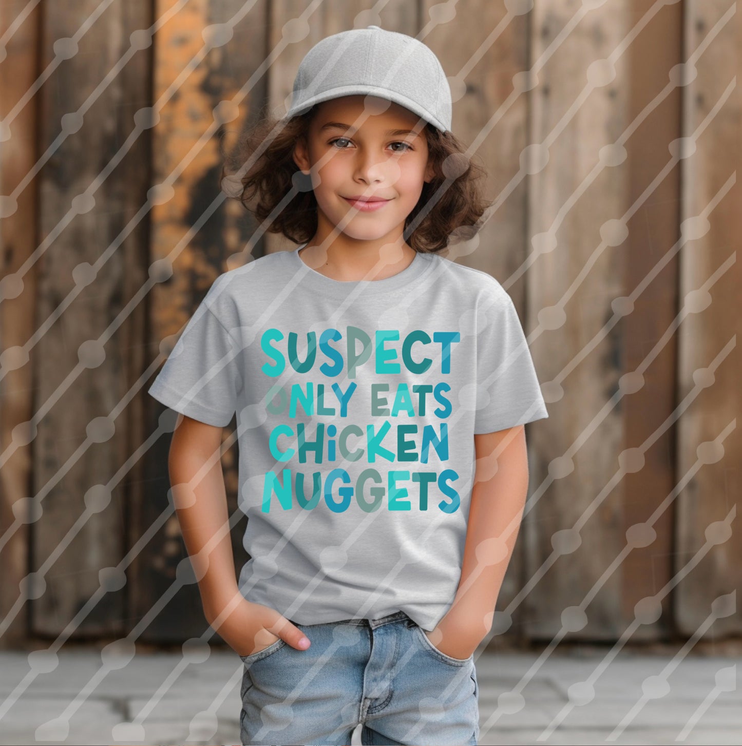 Suspect only eats chicken nuggets (blue)