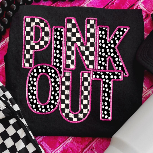 Pink Out Checkered Dots