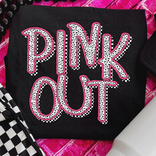 Pink Out Checkered Dots