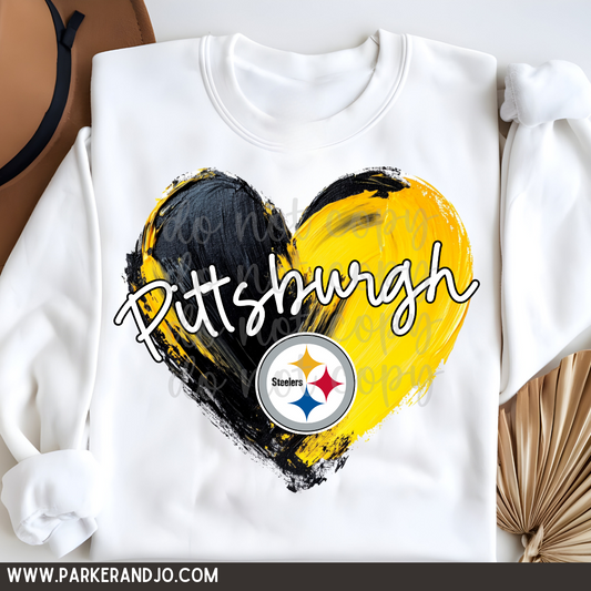 Pittsburgh Steelers Football Heart