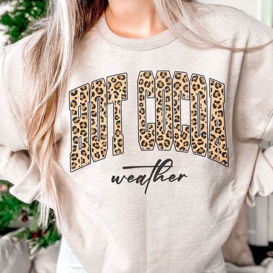 Hot Cocoa Weather Leopard Print- DTF Transfer
