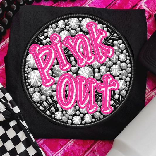 Baseball Pink Out Sequined