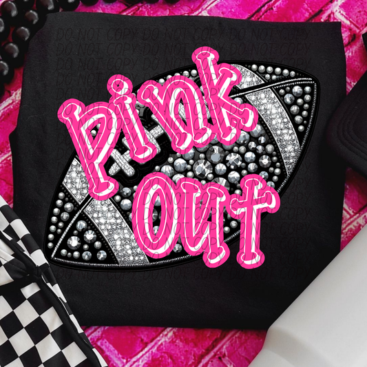 Football Sequined Pink Out