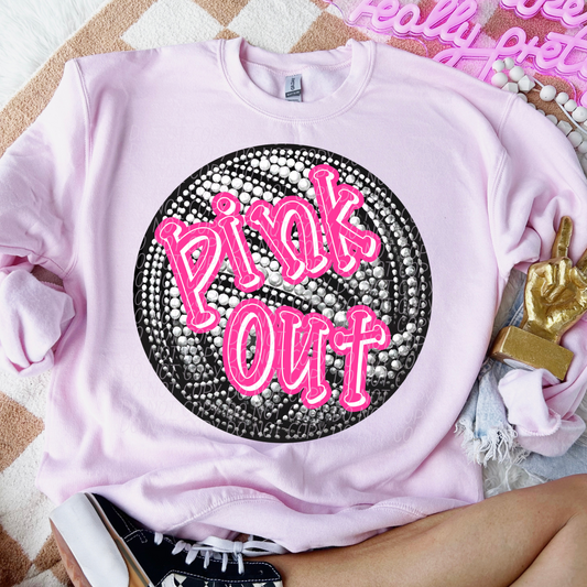 Volleyball Pink Out Sequined