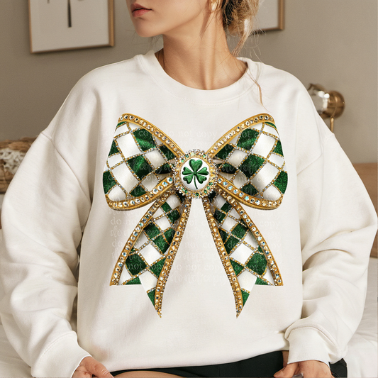 Four leaf clover Bow
