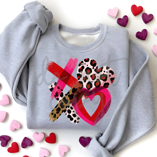 XOXO ANIMAL PRINT HEARTS