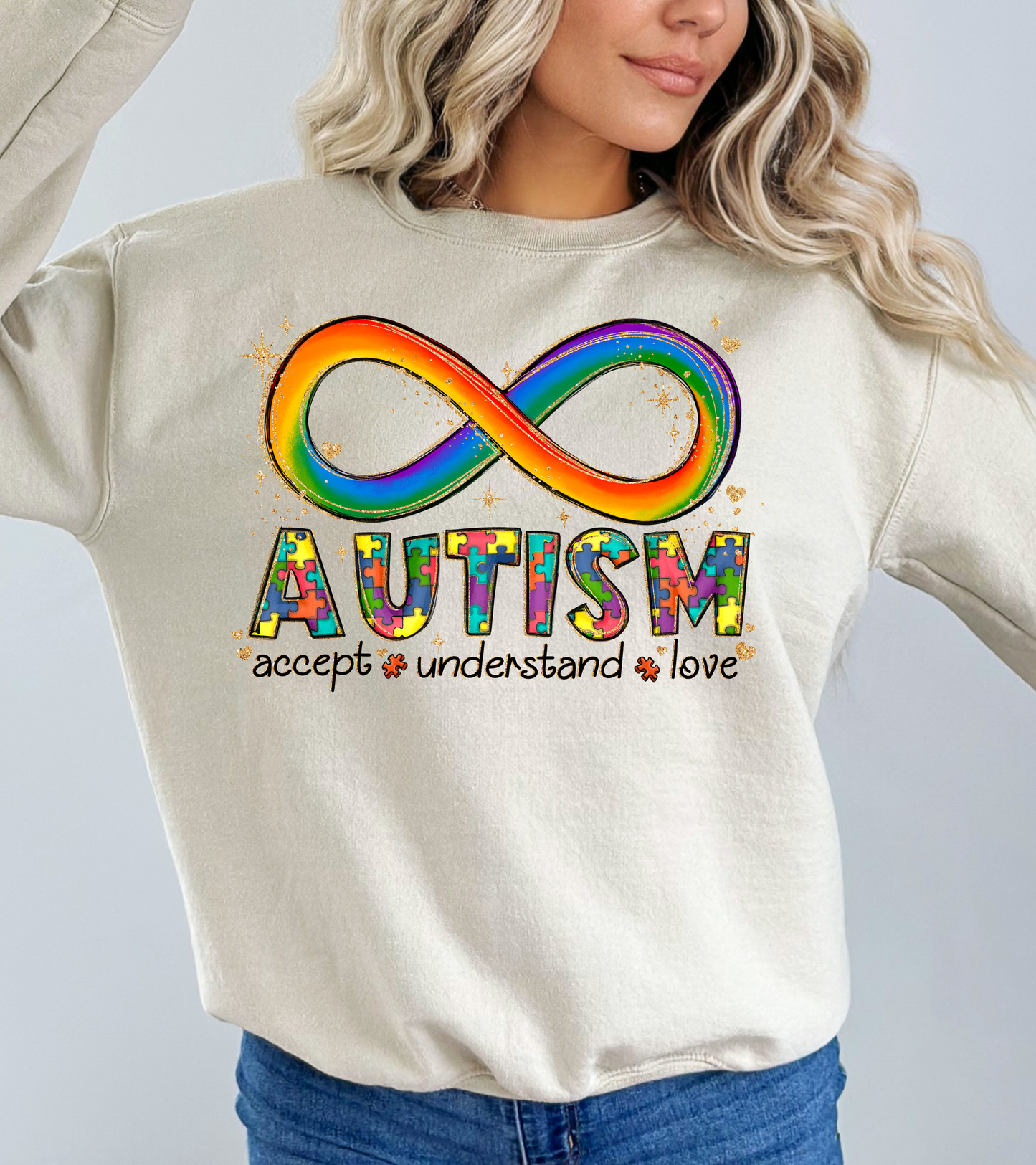 Autism Infinity Sign Accept Understand Love - DTF Transfer