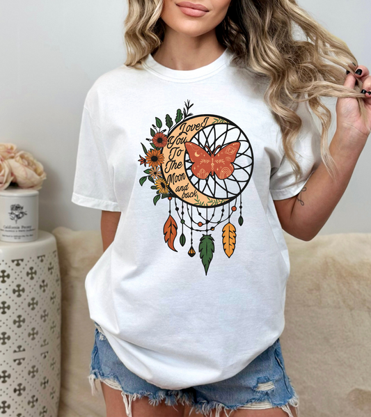 I Love You to the moon and back dream catcher