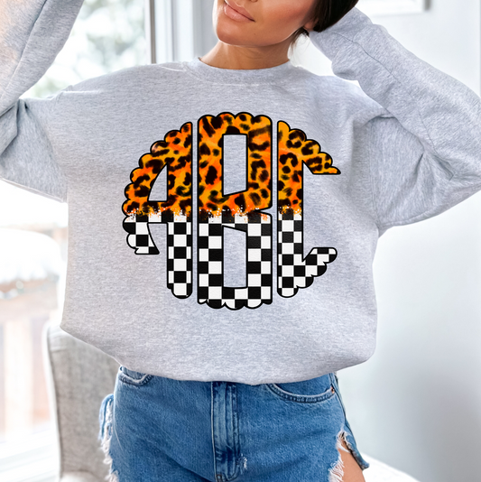 Racing Flag Monogram - DTF Transfer