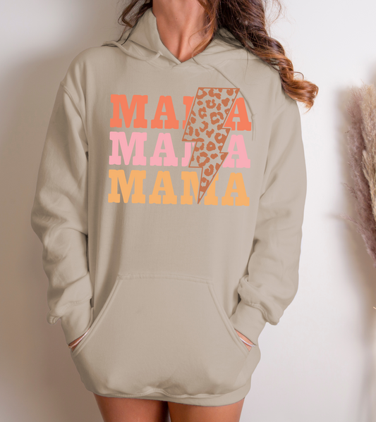 Mama Repeat Leopard Lightning Bolt