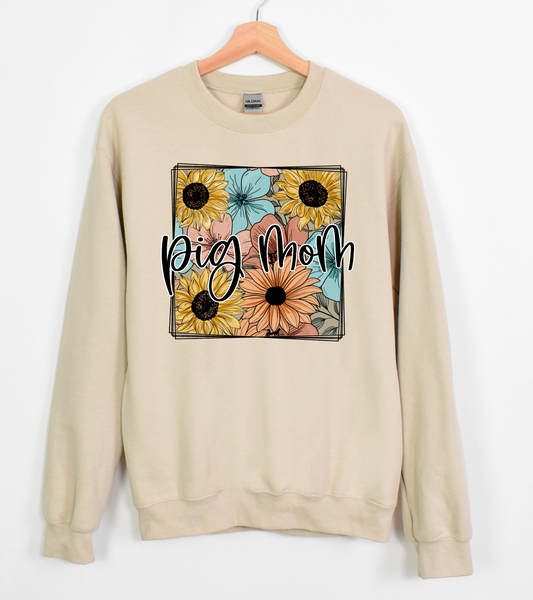 Pastel Floral Box Pig Mom - DTF Transfer