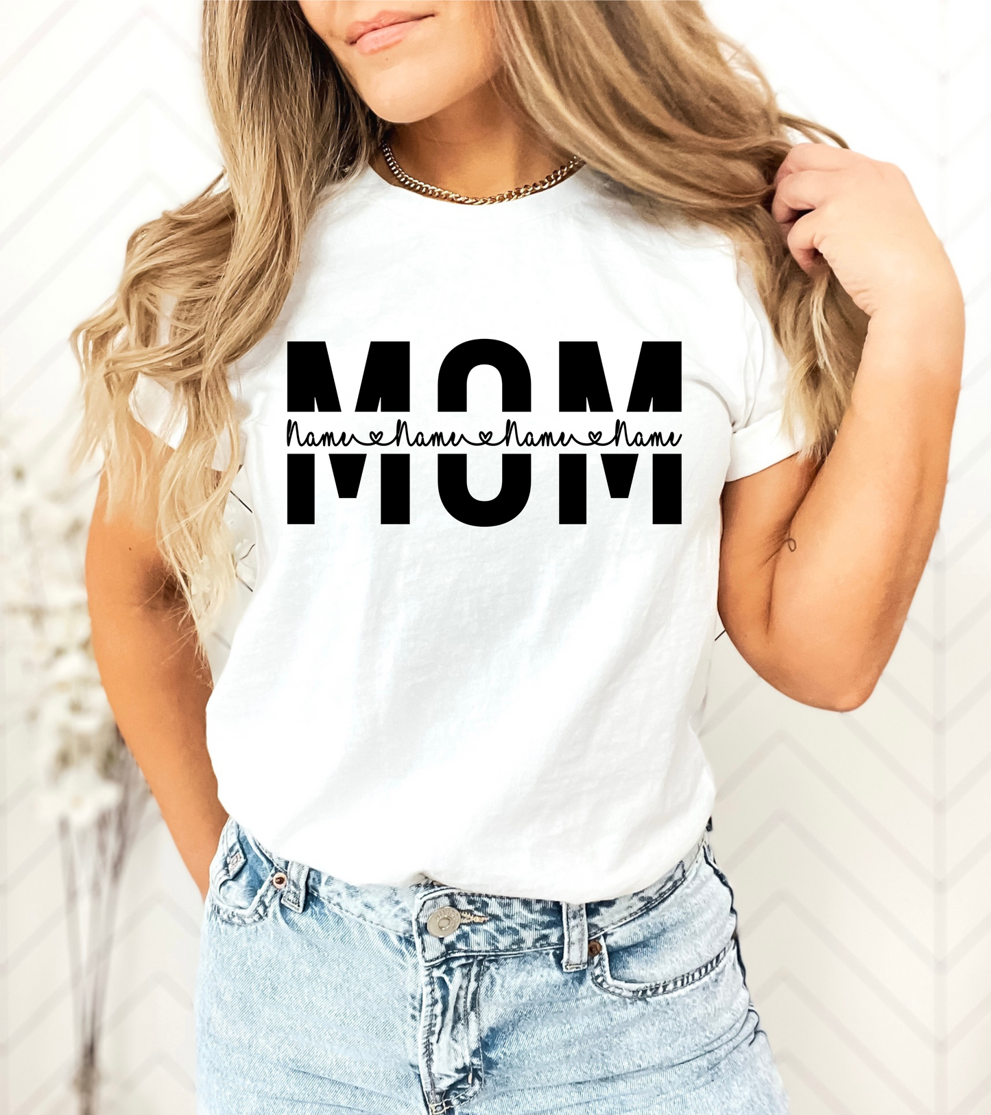 Black Personalized Mom with names