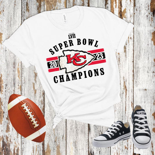 Glitter KC Super Bowl Champions DTF Transfer