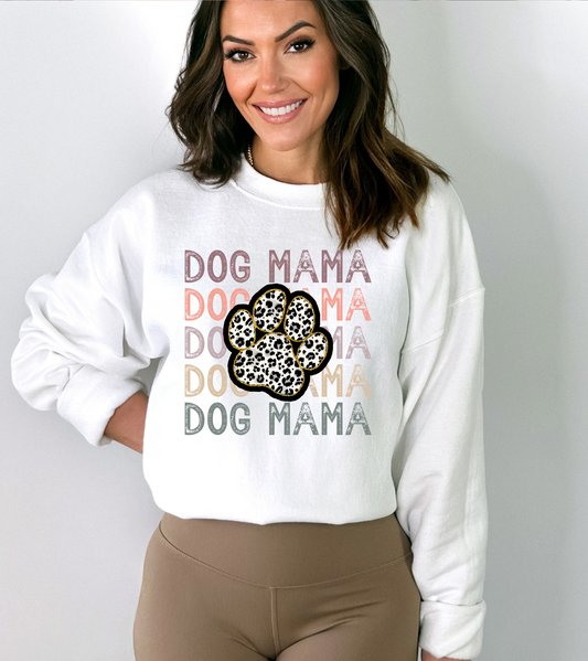 Dog Mama Repeat Leopard Paw
