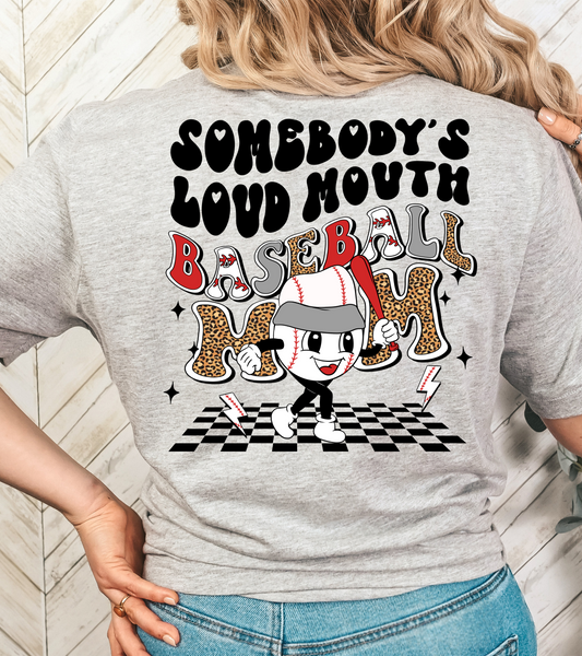 BACK - Somebody's loud mouth baseball mom - DTF Transfer