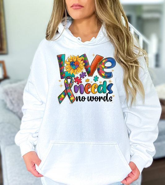 Love needs no words Autism - DTF Transfer