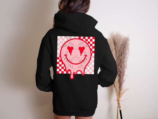 Heart Eye Drip Checkered DTF Transfer