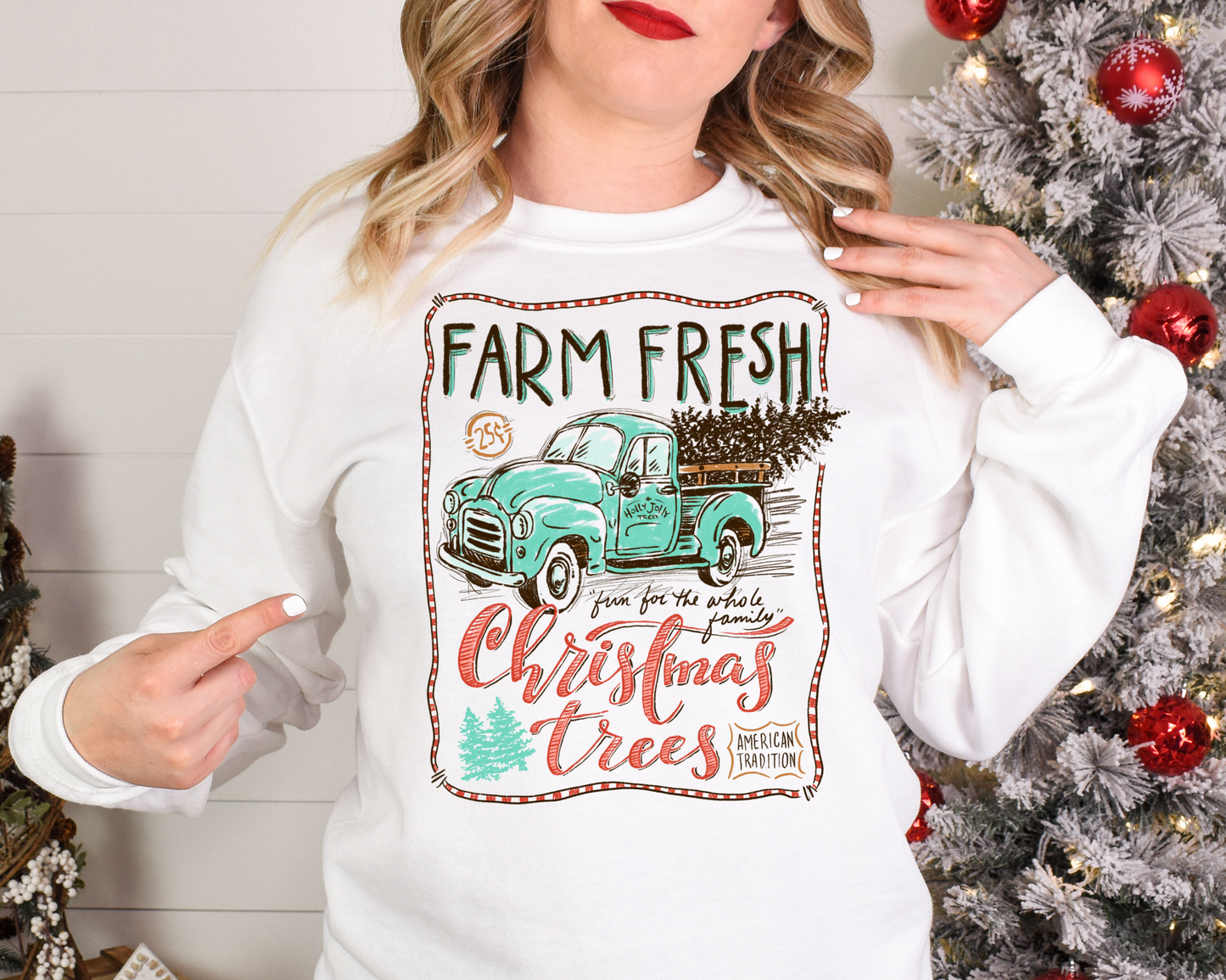 Farm Free Christmas Trees DTF Transfer