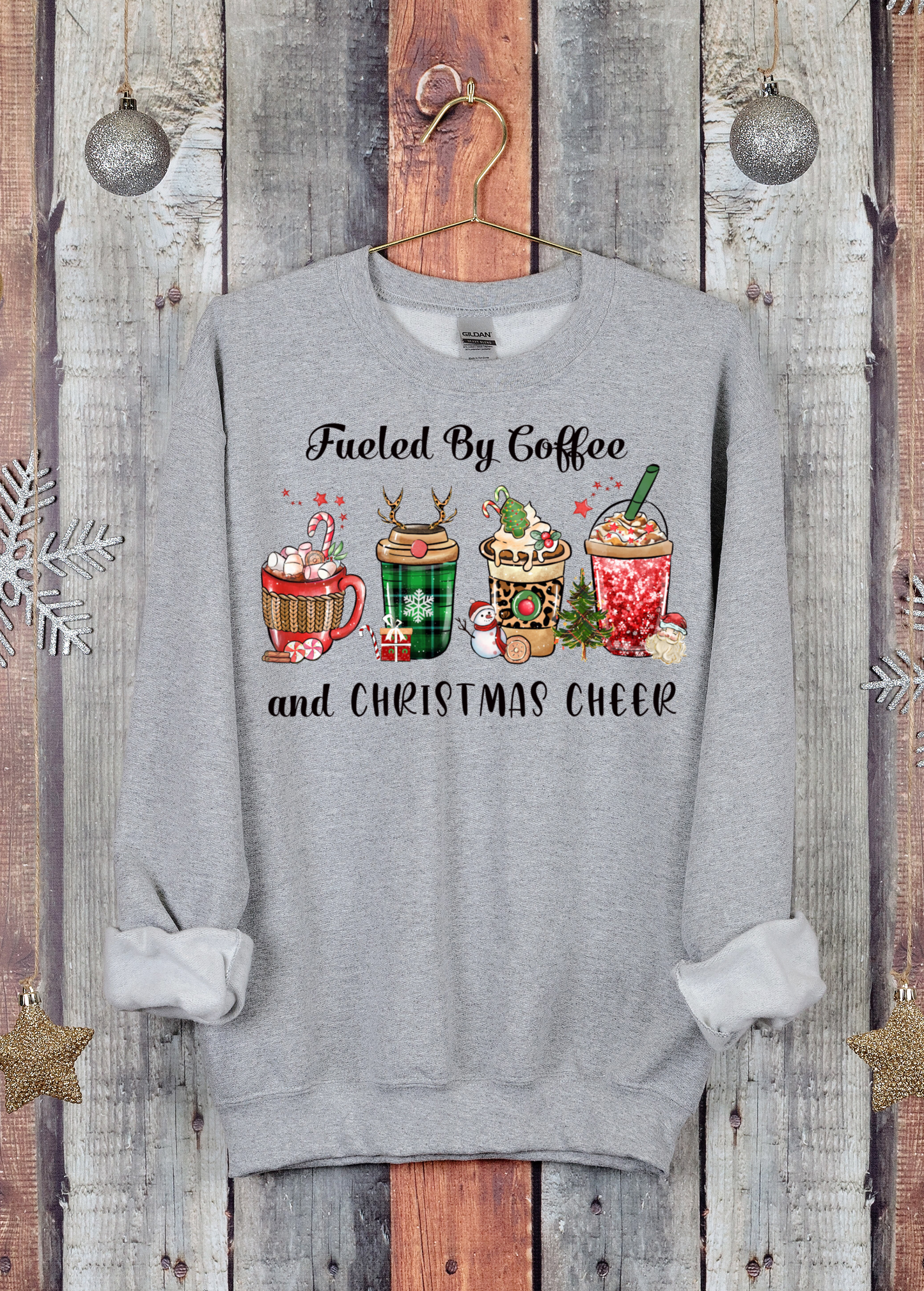 Fueled by Coffee & Christmas Cheer DTF Transfer