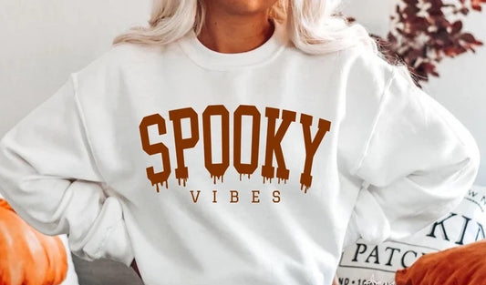 Orange Spooky Vibes DTF Transfer