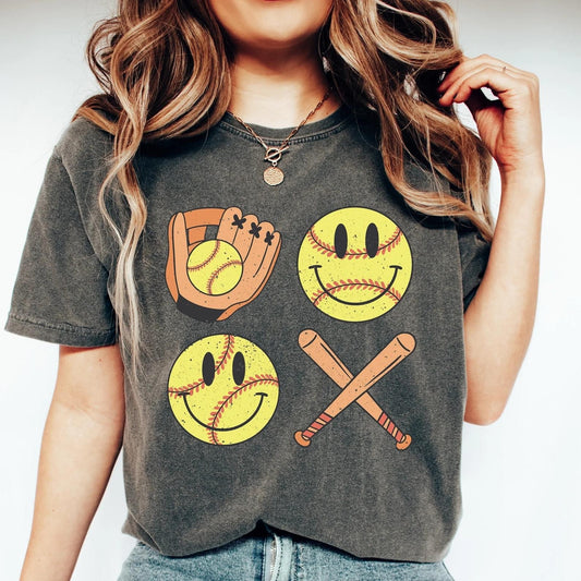 Softball Seamless Pattern DTF Transfer