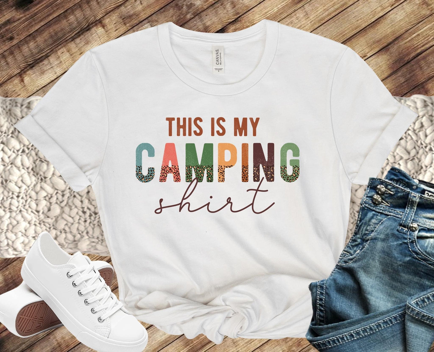 Leopard This is my Camping Shirt