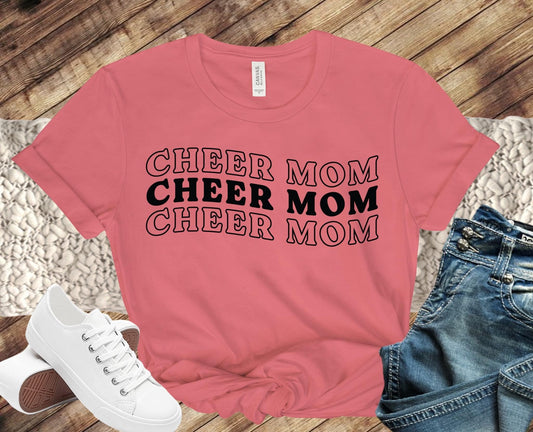 Stacked Wavy Cheer Mom